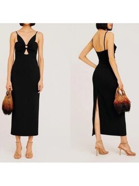 TORN BY RONNY KOBO Women's Stephanie Dress Black Cutout M